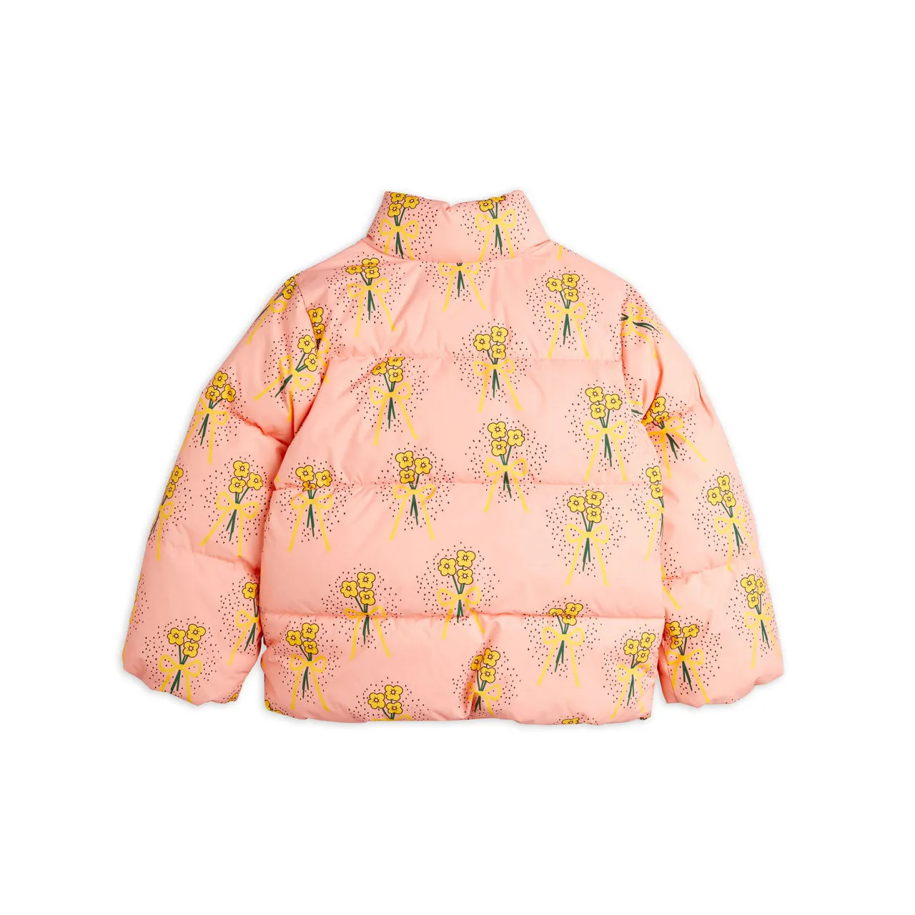 MINI RODINI Winter Flowers Puffer Jacket - Pink