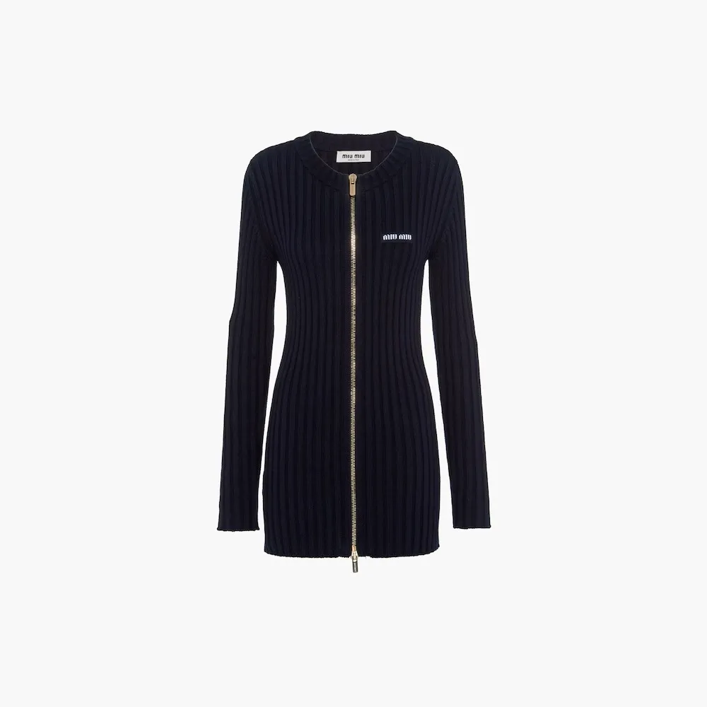 MiuMiu  |Casual Style Long Sleeves Plain Cotton Elegant Style