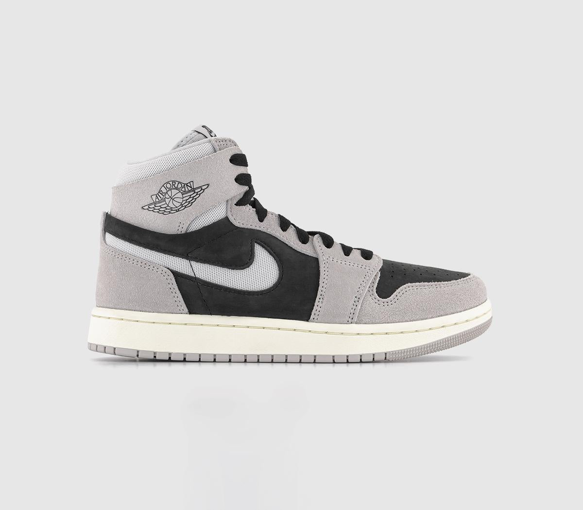 Nike Air Jordan 1 Zoom Comfort 2 Trainers Light Iron Ore Neutral Grey Black Coconut Milk