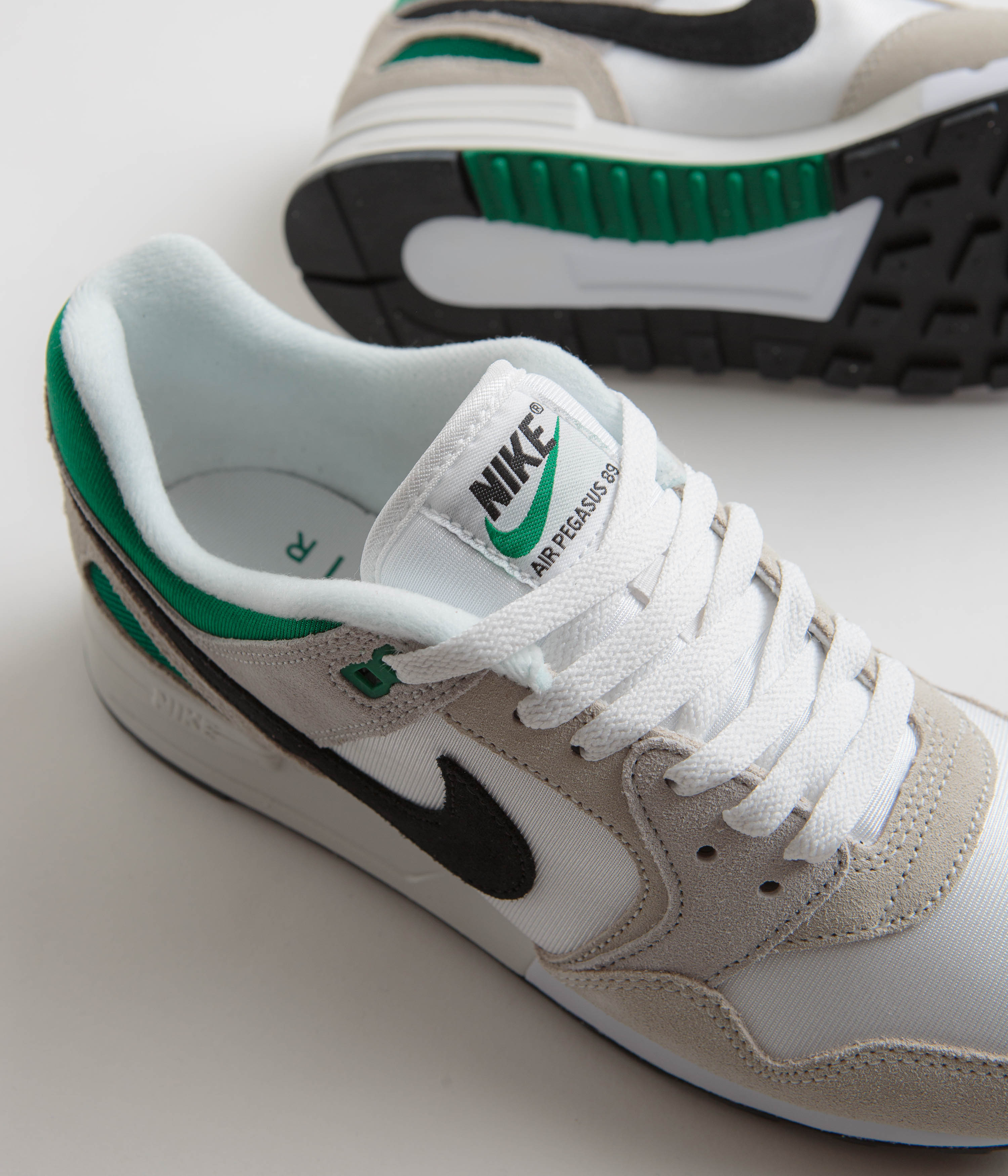 Nike Air Pegasus 89 Shoes - White / Black - Malachite - Photon Dust