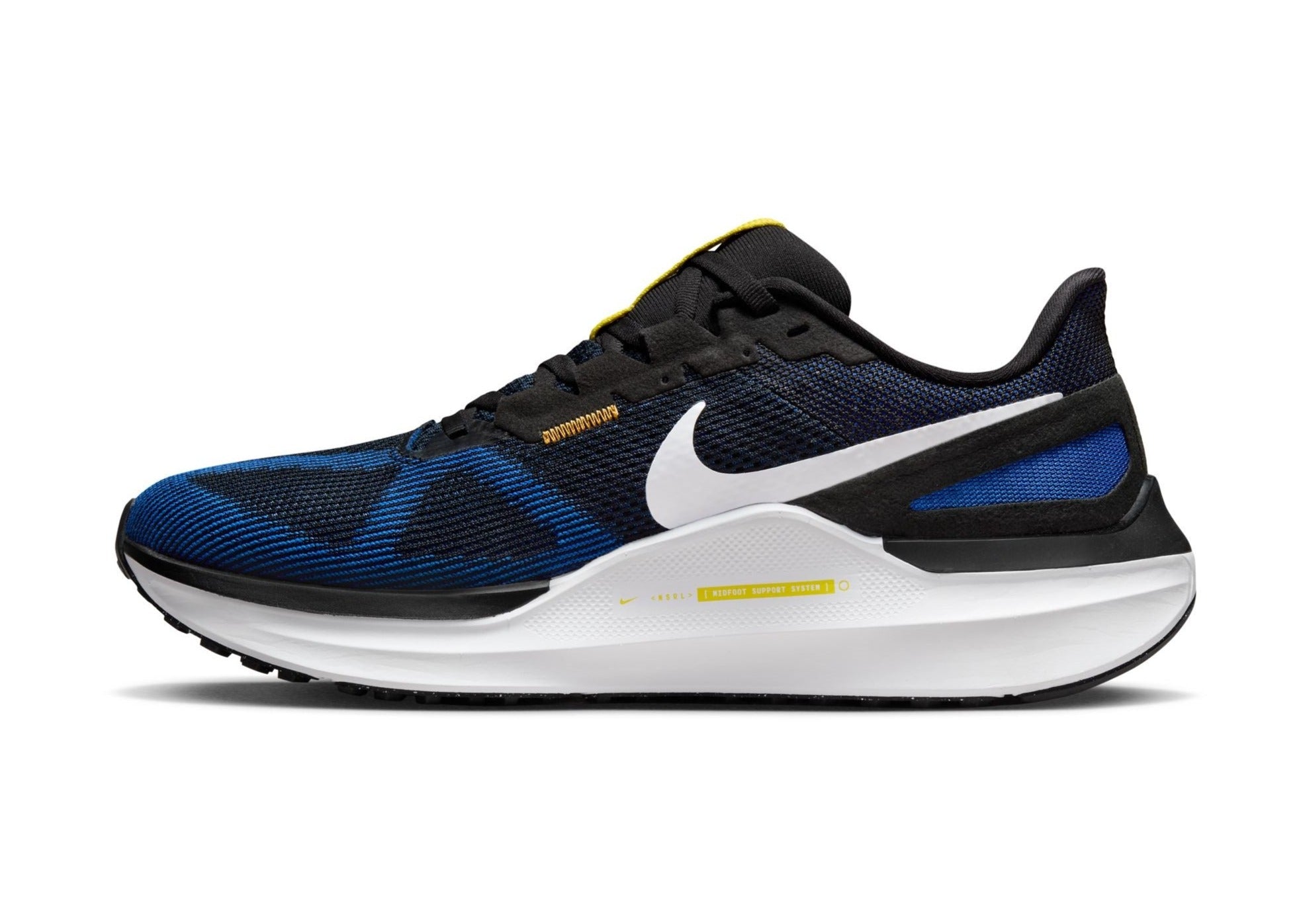 Nike Air Zoom Structure 25 (D Width) - Black/White-Racer Blue-Sundial (Mens)