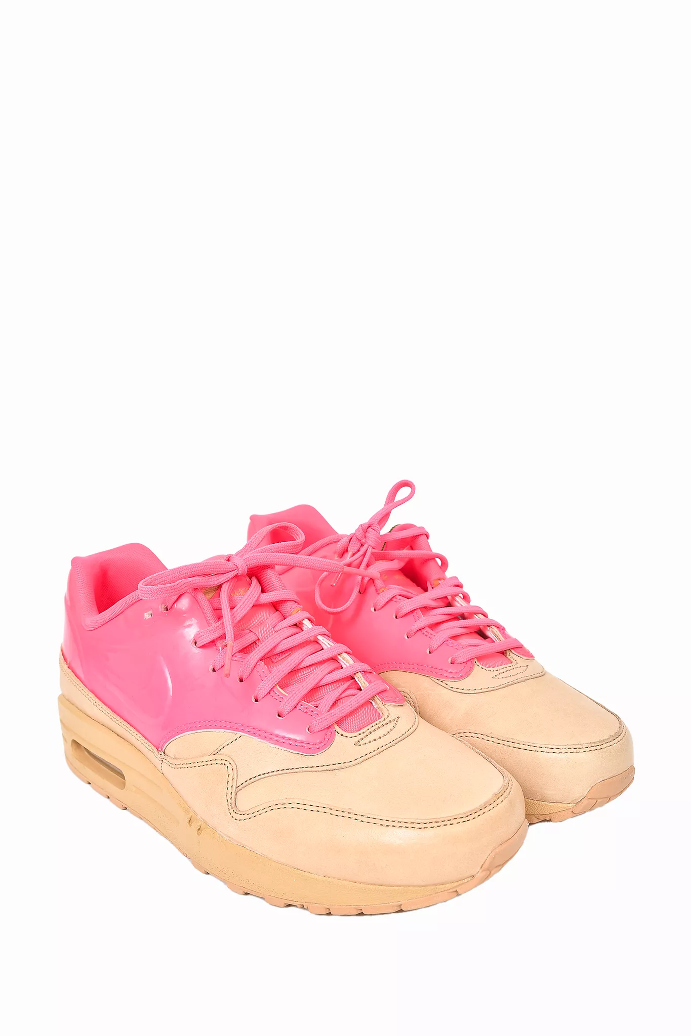 Nike Neon Pink/Beige Air Max 1 Sneakers Size 9