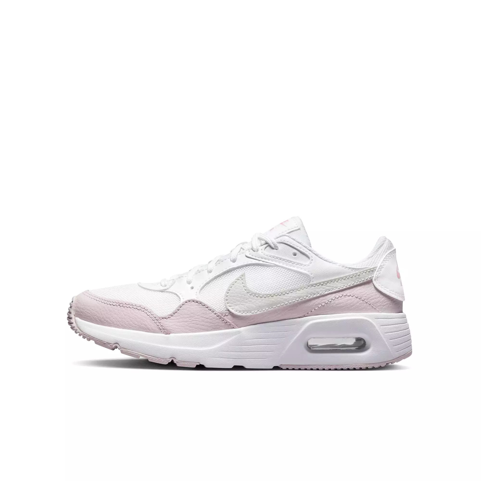 Nike White/Summit White/Pearl Pink Air Max SC Youth Sneaker