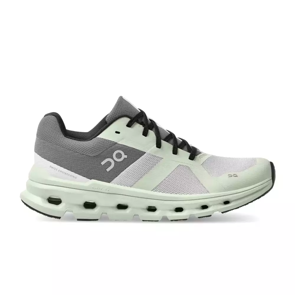 On Women's Cloudrunner Running Shoes - Frost/Aloe