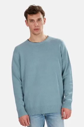 Oversized Cashmere Sweater - Aqua