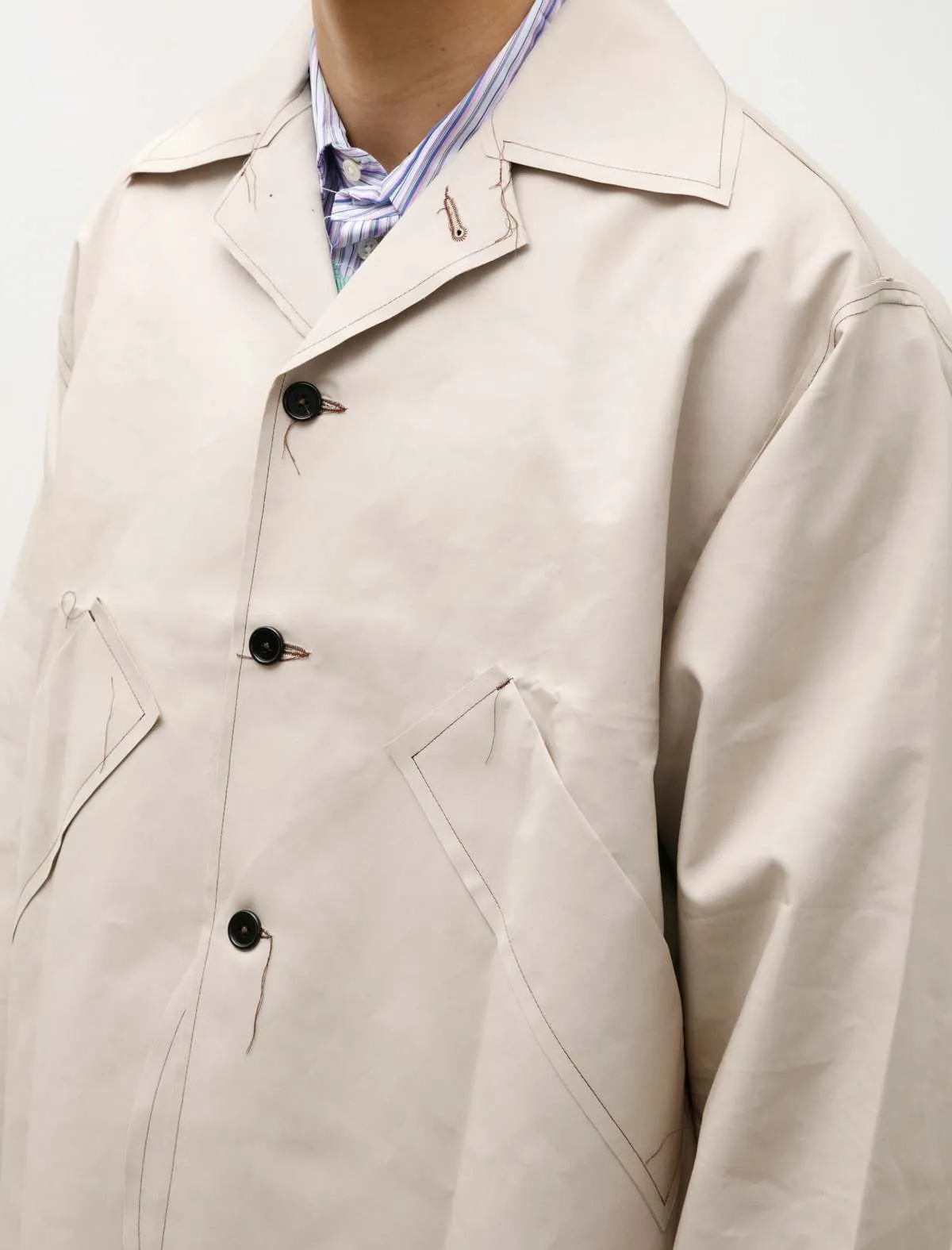 Oversized Short Mac Short Coat - Sand