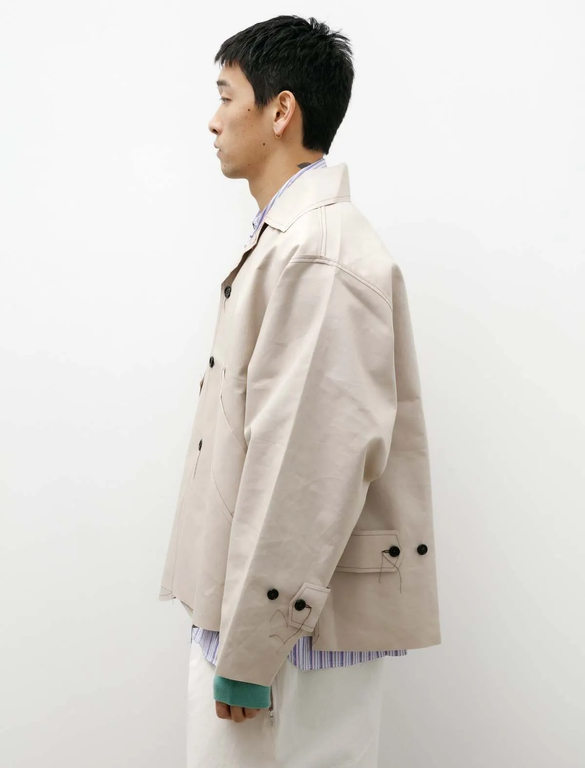 Oversized Short Mac Short Coat - Sand