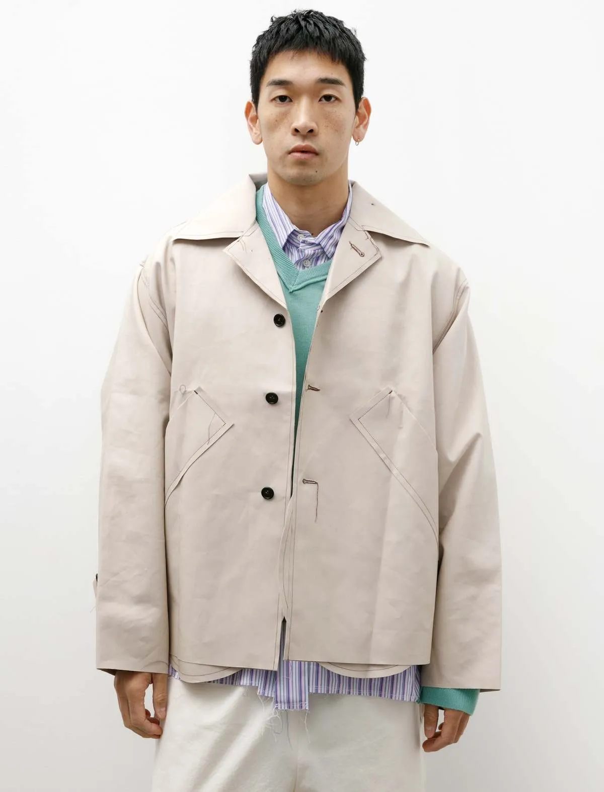 Oversized Short Mac Short Coat - Sand