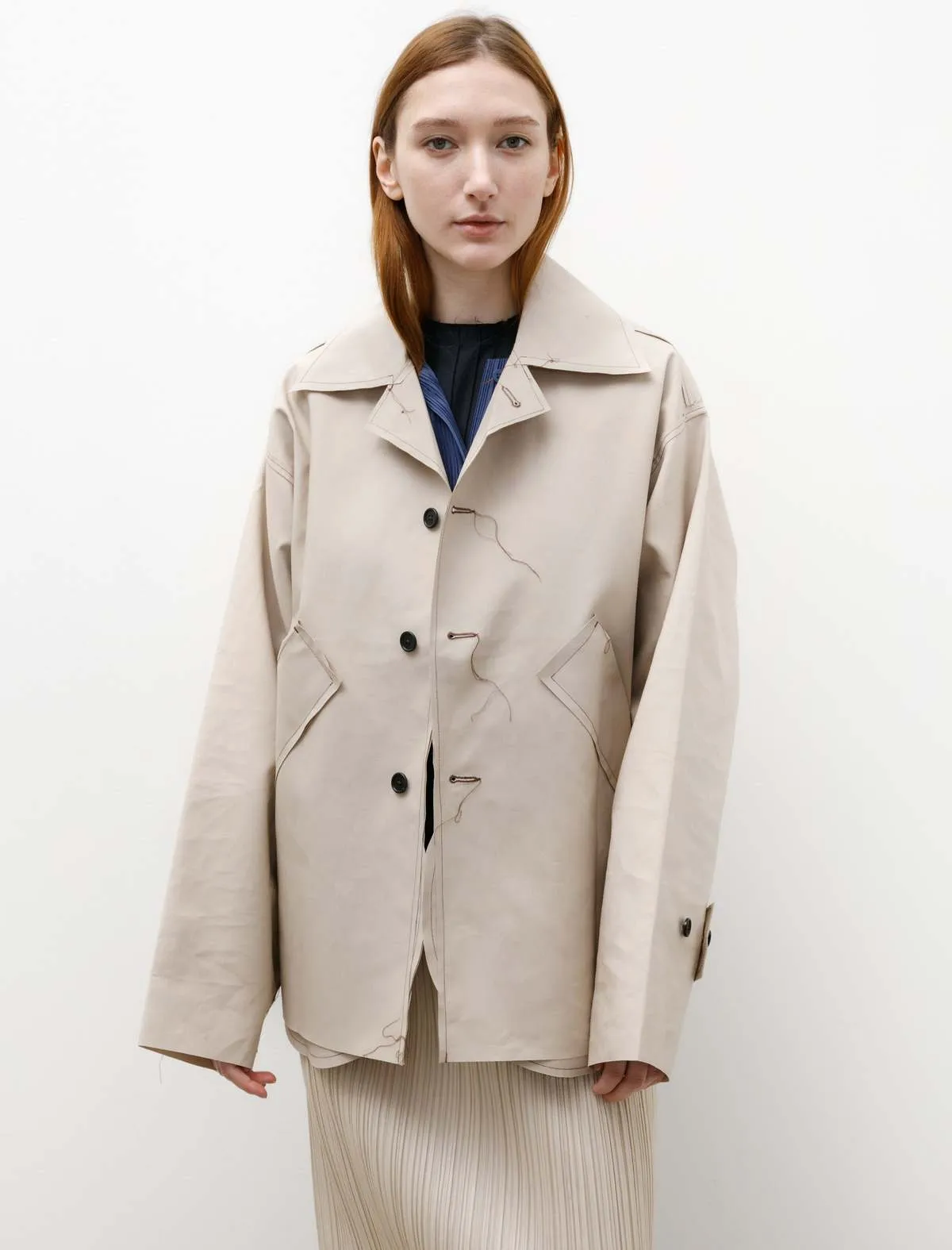 Oversized Short Mac Short Coat - Sand