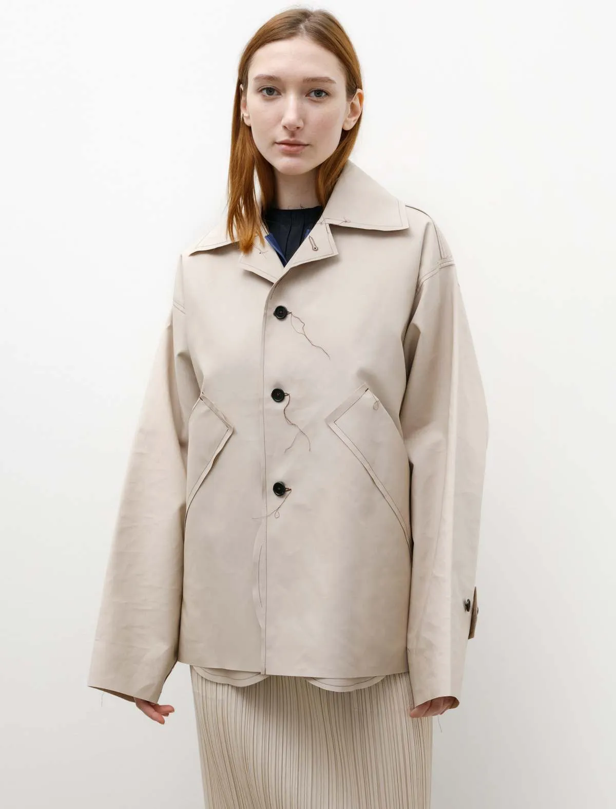 Oversized Short Mac Short Coat - Sand