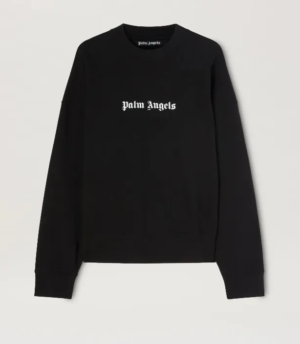 Palm Angels  |Crew Neck Street Style Long Sleeves Plain Cotton Logo