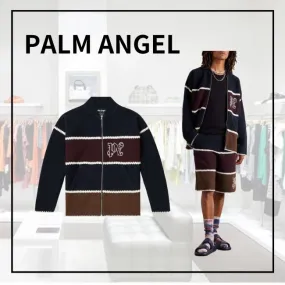 Palm Angels  |Stripes Wool Street Style Long Sleeves Plain Logo Sweaters