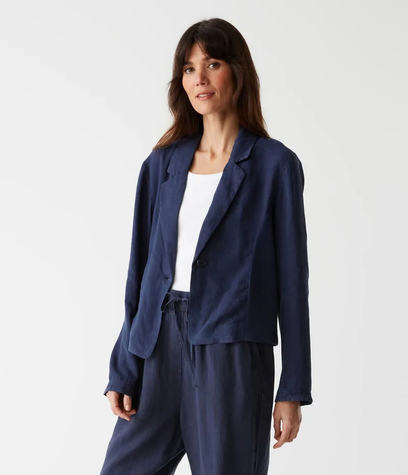 PEARSON RIBBED MIXED BLAZER