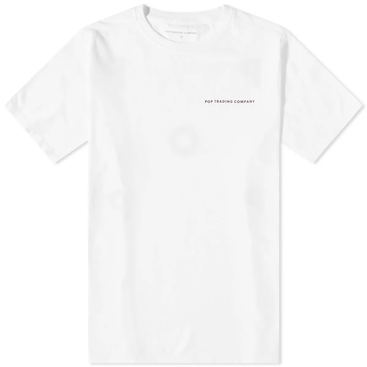 Pop Trading Company Back Logo T-ShirtWhite & Raspberry