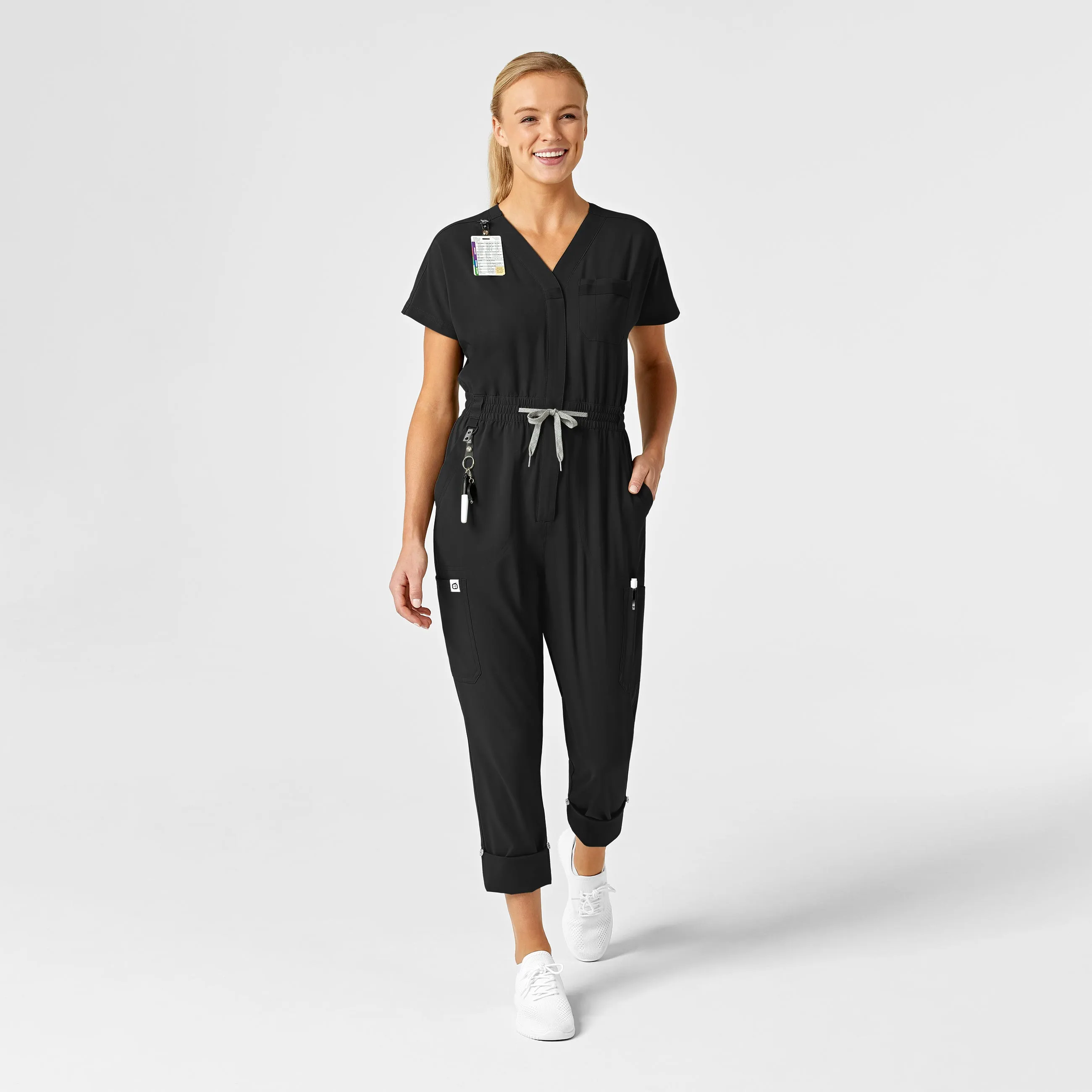 RENEW Women's Zip Front Jumpsuit - Black