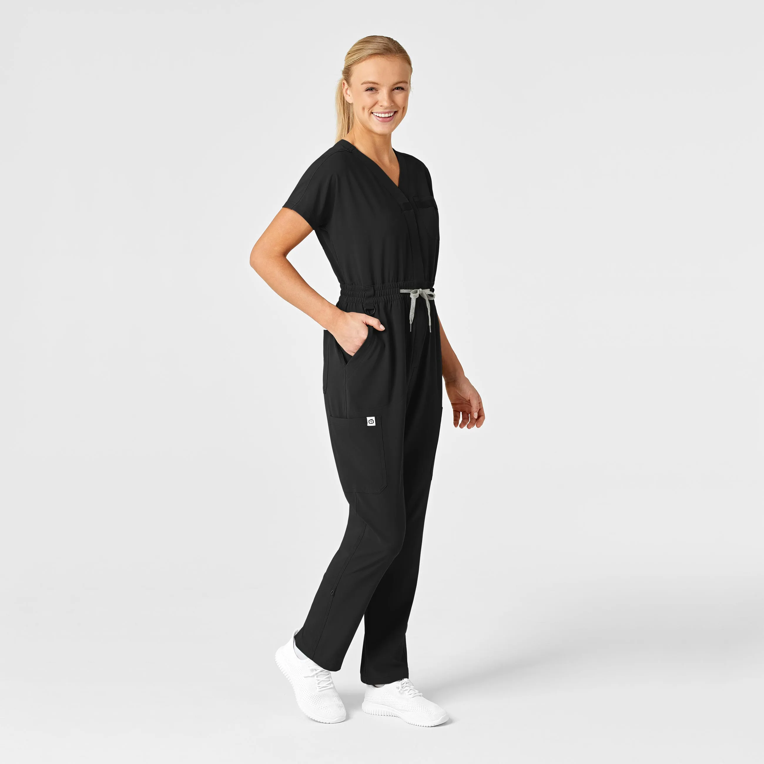 RENEW Women's Zip Front Jumpsuit - Black