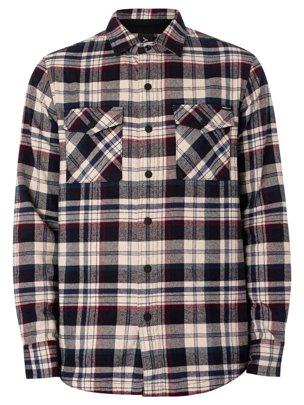 Replay Chest Pocket Check Shirt - Multi