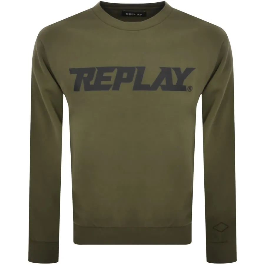 Replay Crew Neck Sweatshirt Green