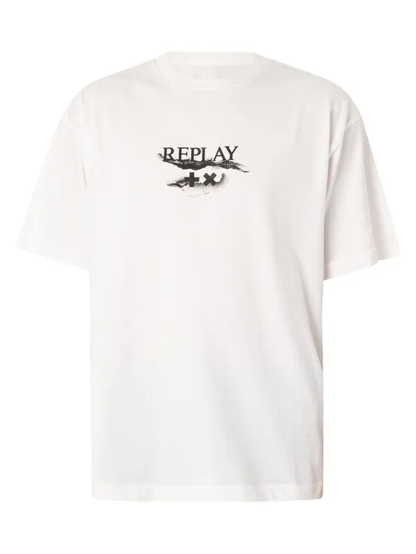 Replay Logo Graphic T-Shirt - White