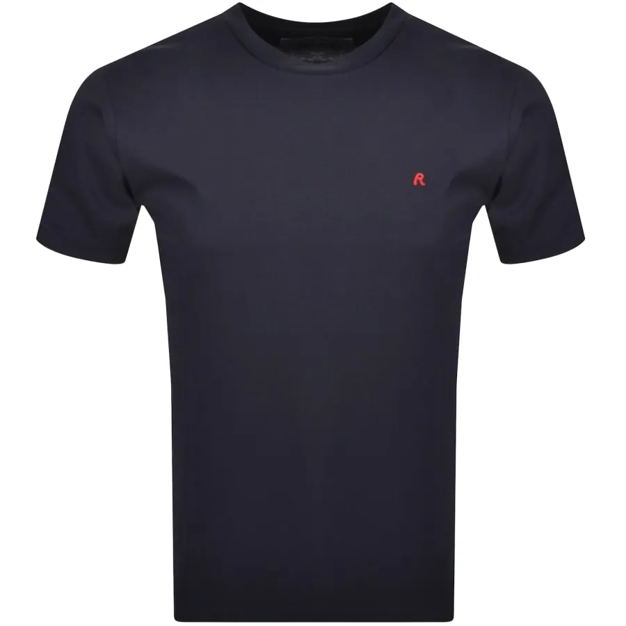 Replay Logo T Shirt Navy