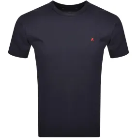 Replay Logo T Shirt Navy