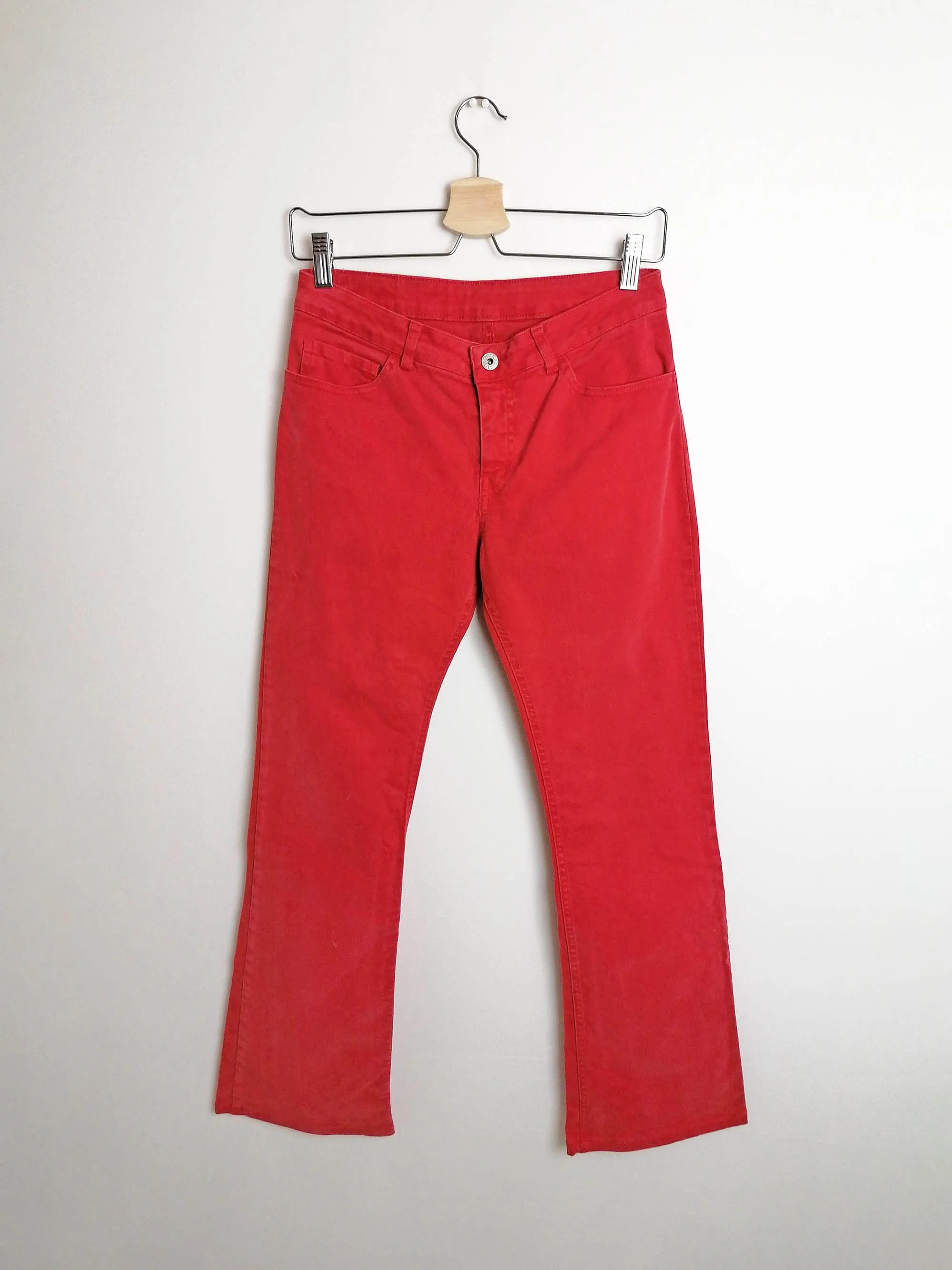 REPLAY Red Jeans Low Rise Flared Leg - size XS-S