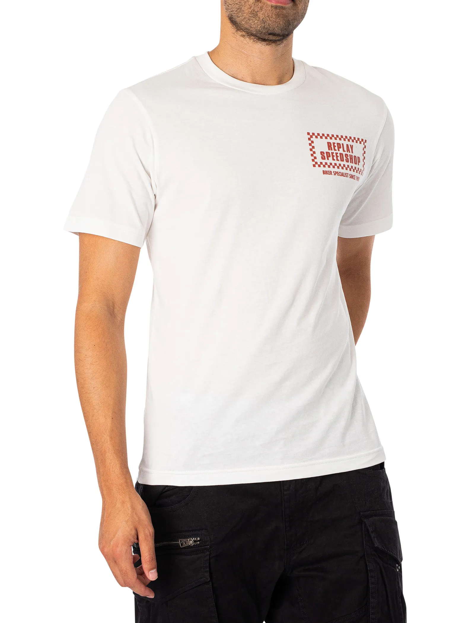 Replay Speedshop Back Graphic T-Shirt - White