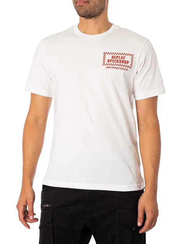 Replay Speedshop Back Graphic T-Shirt - White