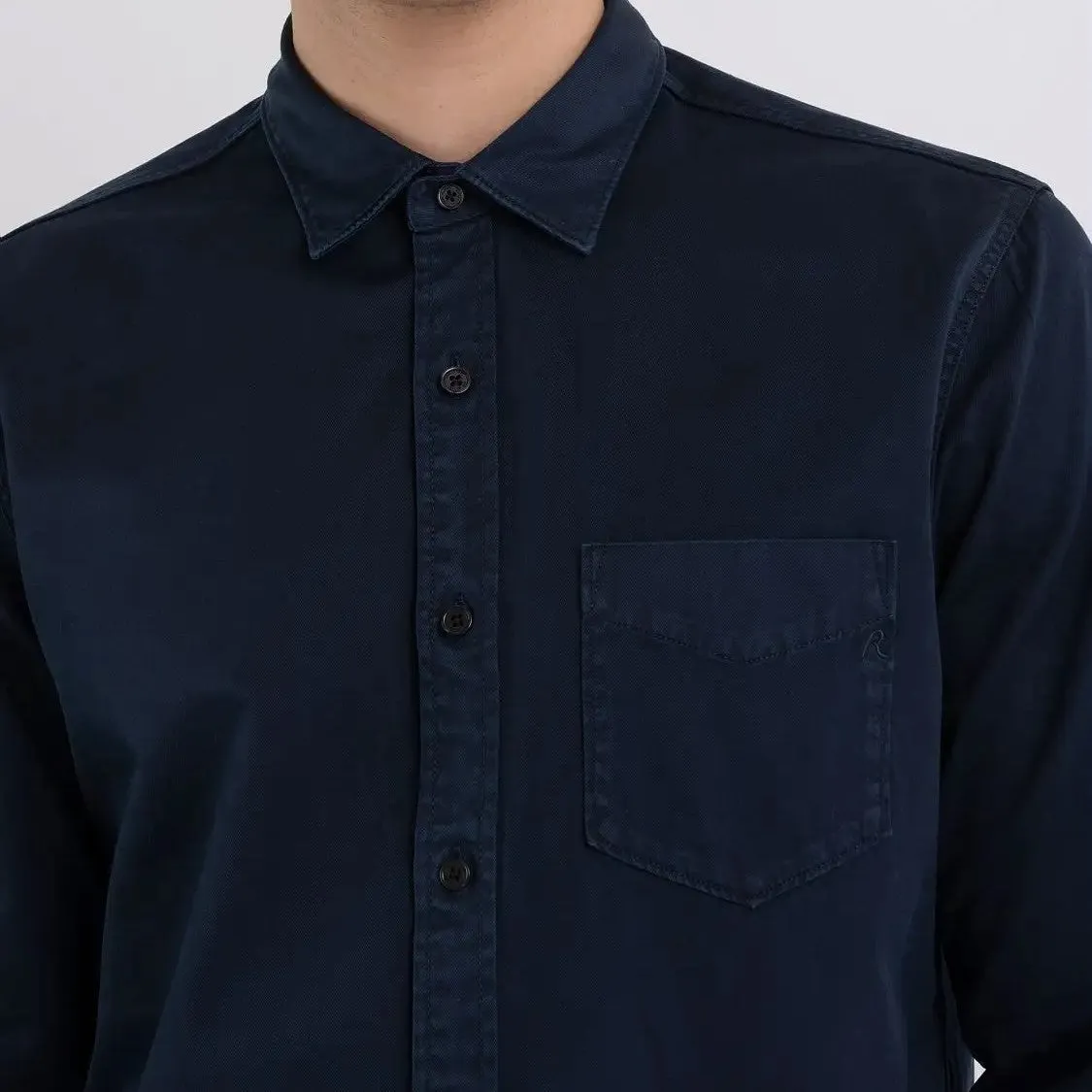 Replay Twill Shirt With Chest Pocket