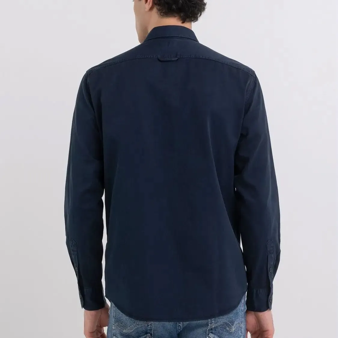 Replay Twill Shirt With Chest Pocket