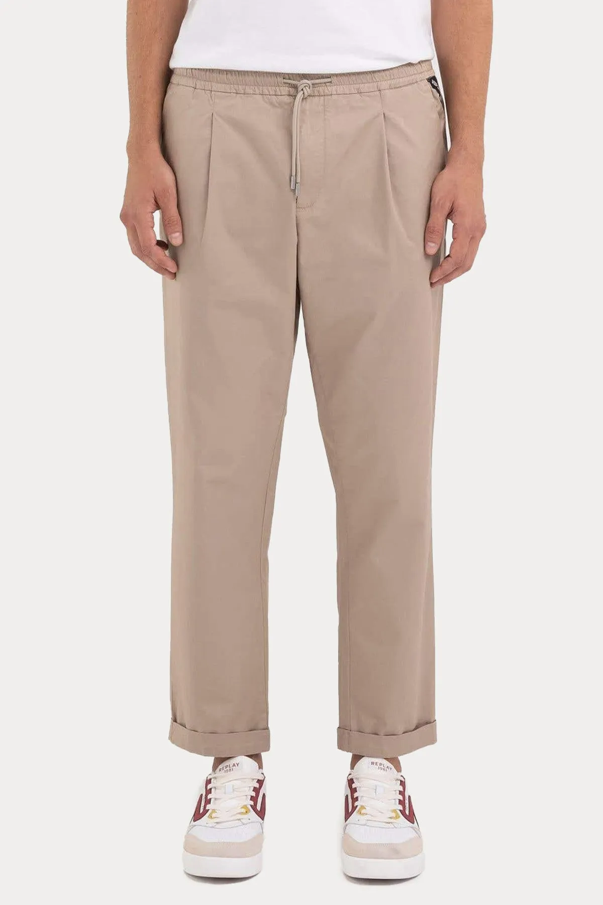 Replay Twill Tek Pile Beli Lastikli Jogger Pantolon