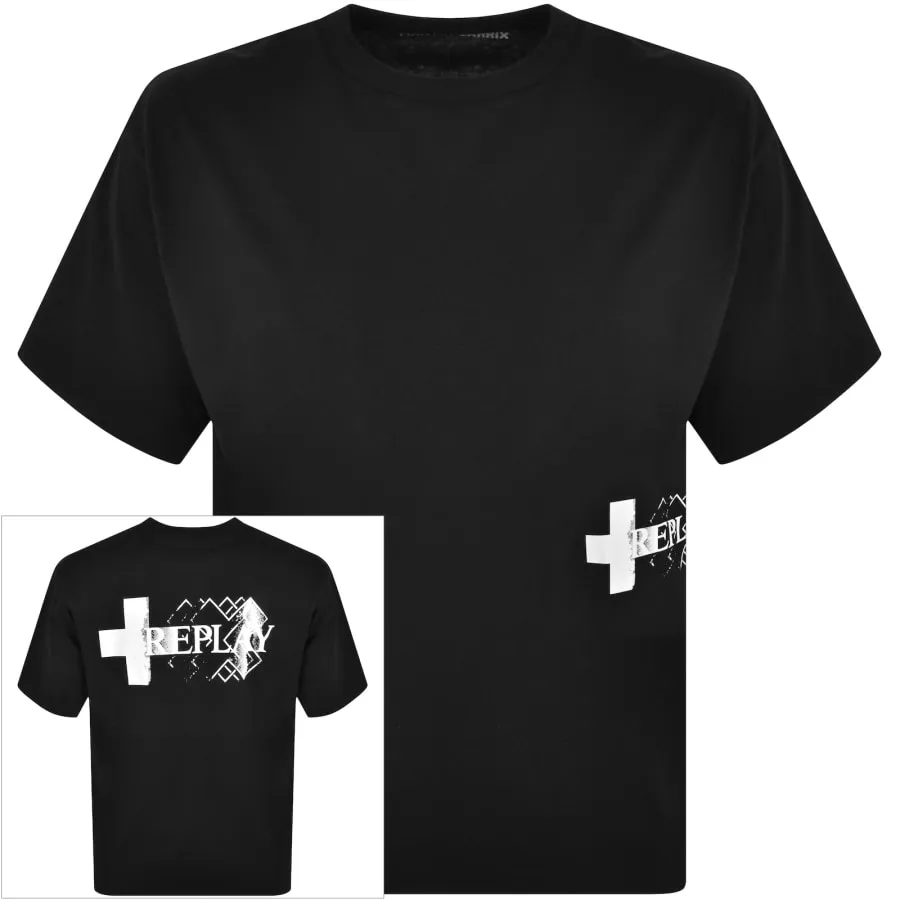 Replay X Martin Garrix Logo T Shirt Black