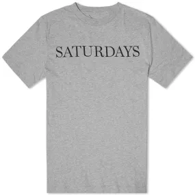 Saturdays Straight Serif TeeGrey