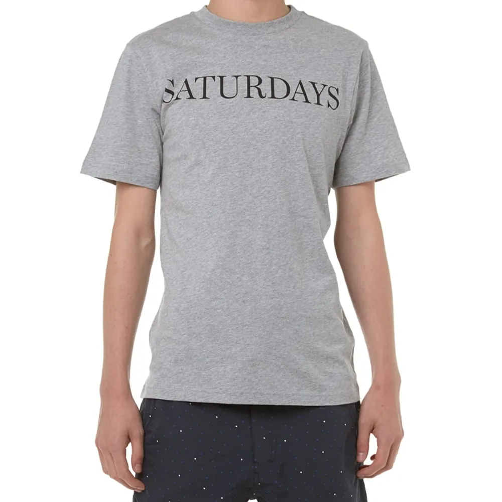 Saturdays Straight Serif TeeGrey