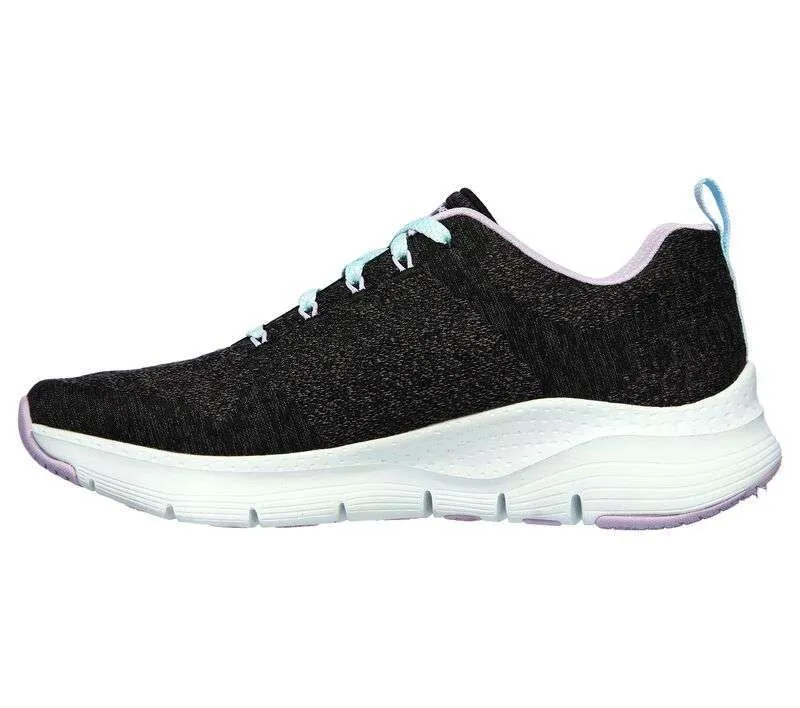 Skechers Women’s Arch Fit Comfy Wave Shoes – Black Lavender