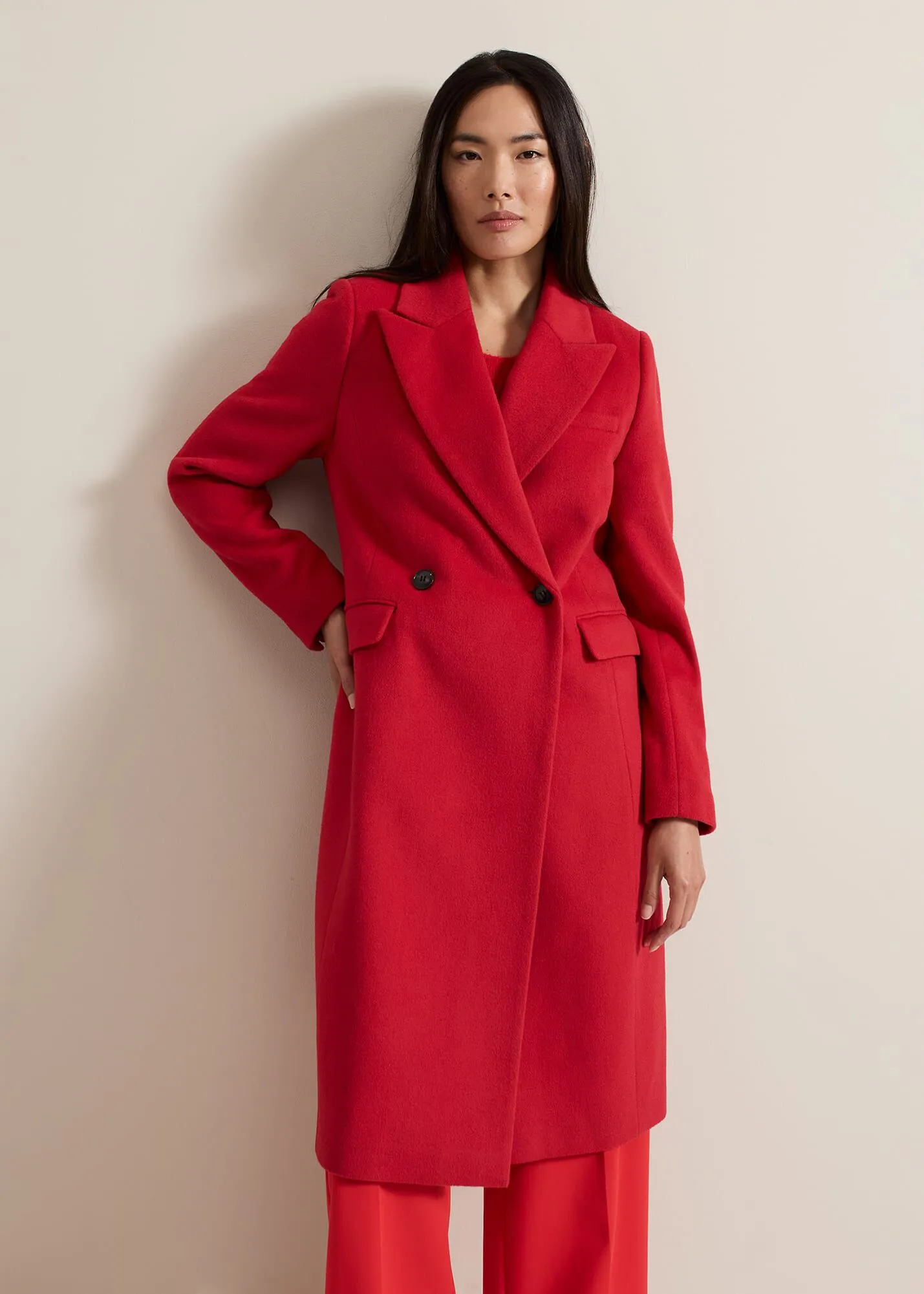 Skye Double Breasted Midaxi Wool Coat