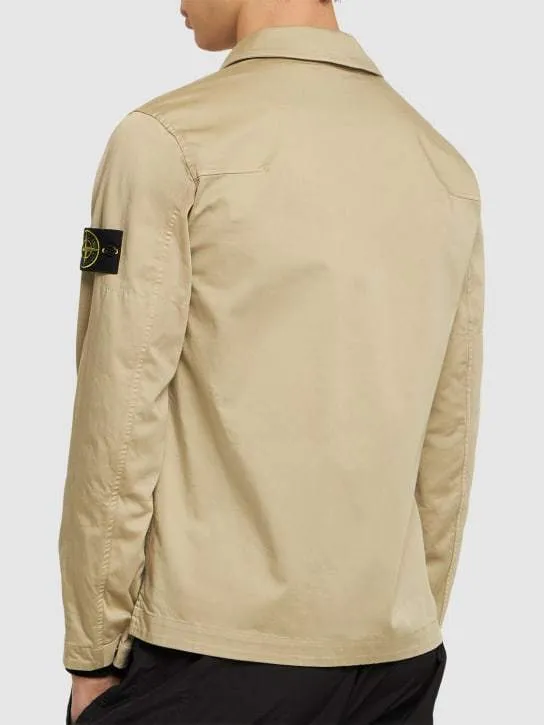 STONE ISLAND  |Long Sleeves Plain Cotton Oversized Shirts