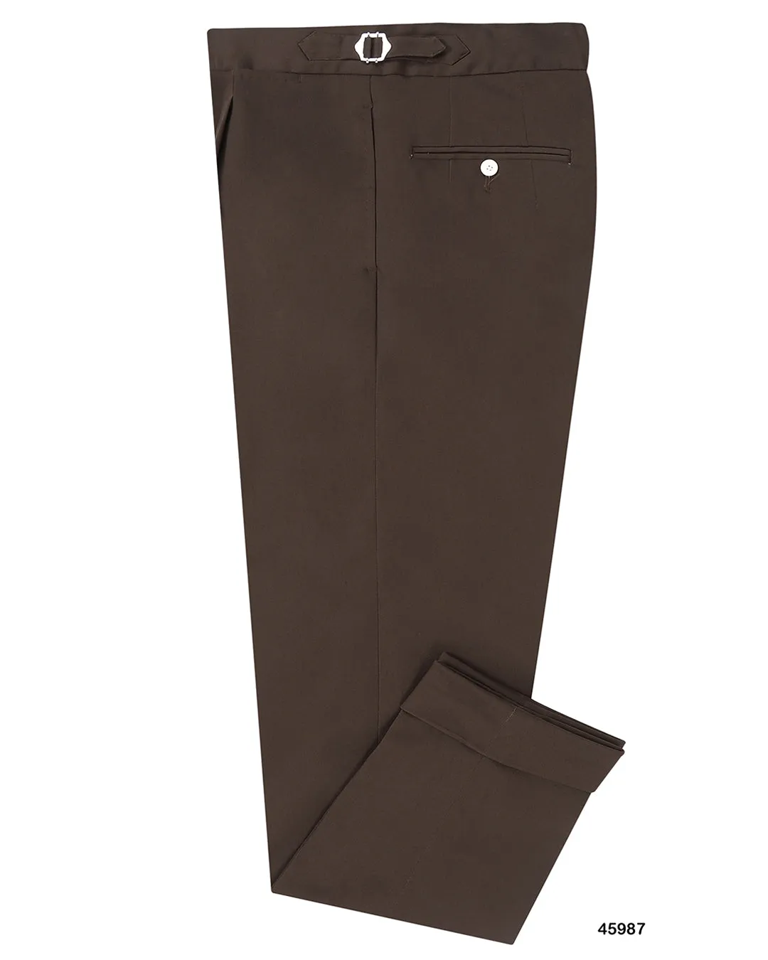 Stretchable Chino: Umber Brown Chino