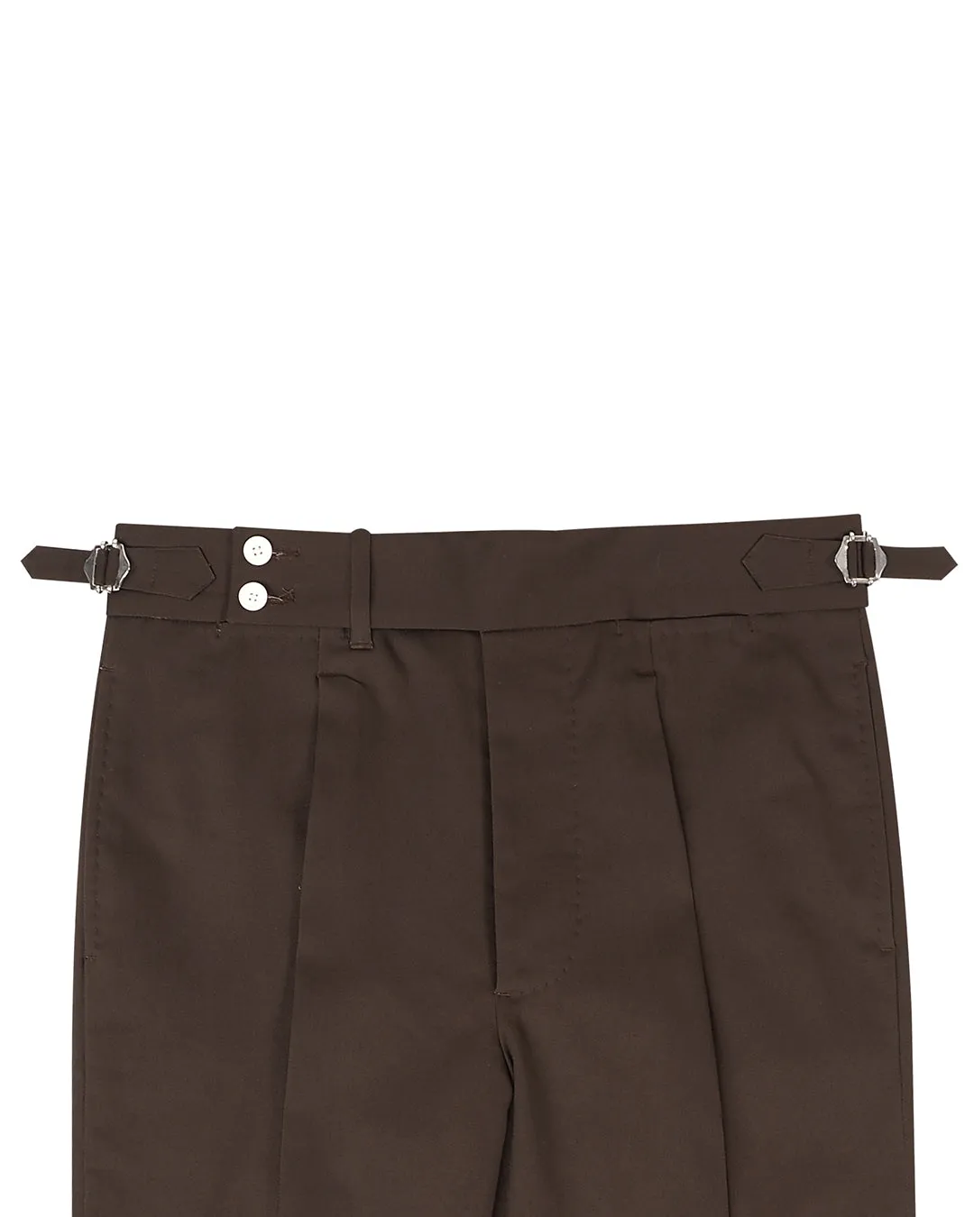 Stretchable Chino: Umber Brown Chino