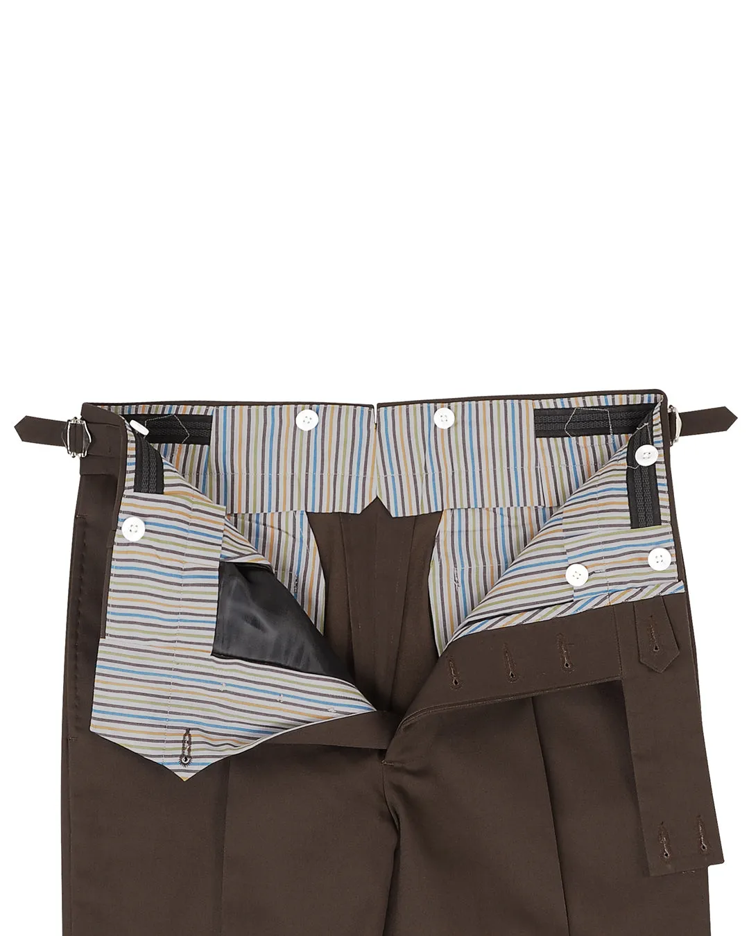 Stretchable Chino: Umber Brown Chino