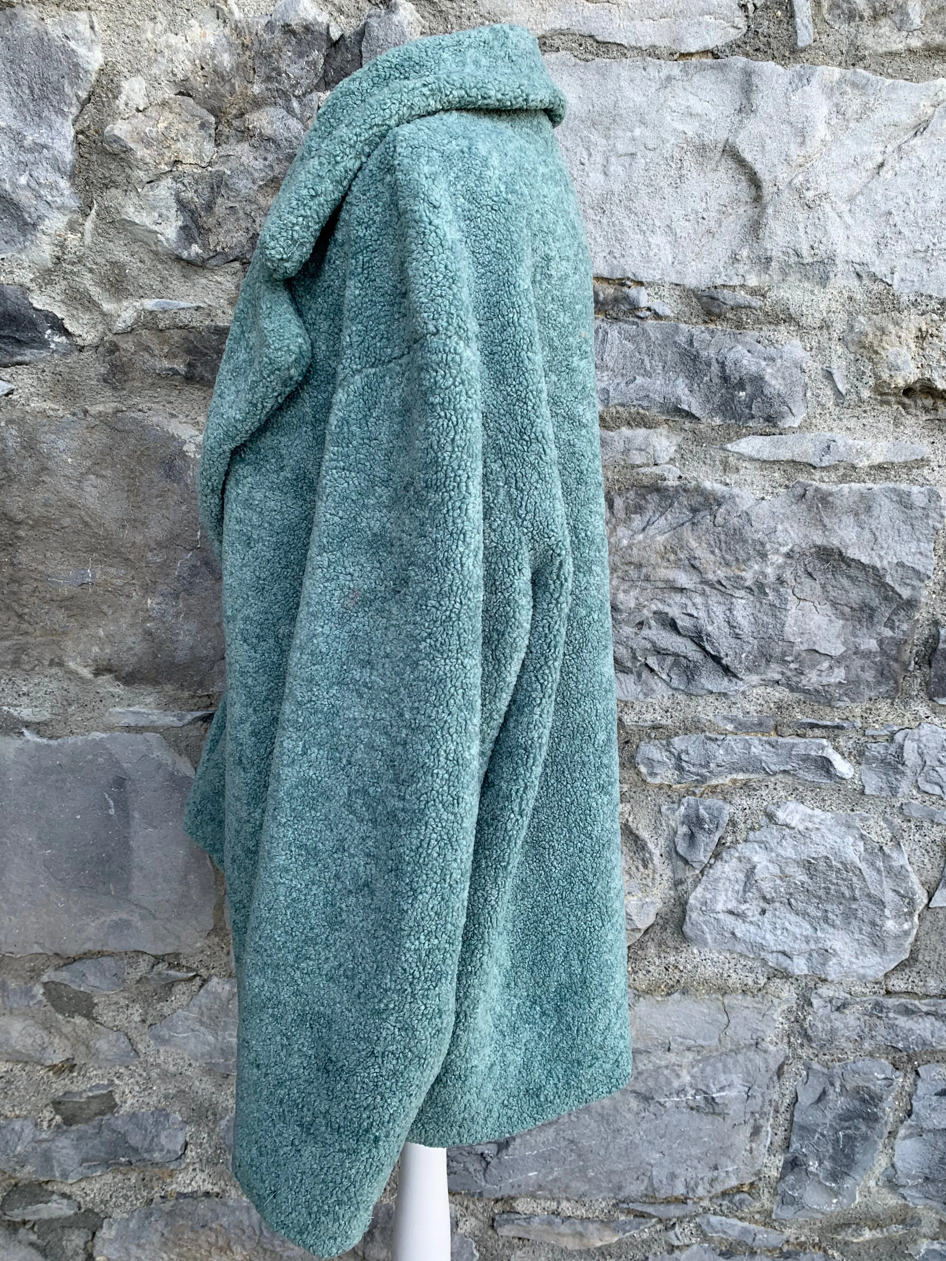 Teal teddy bear coat  uk 16