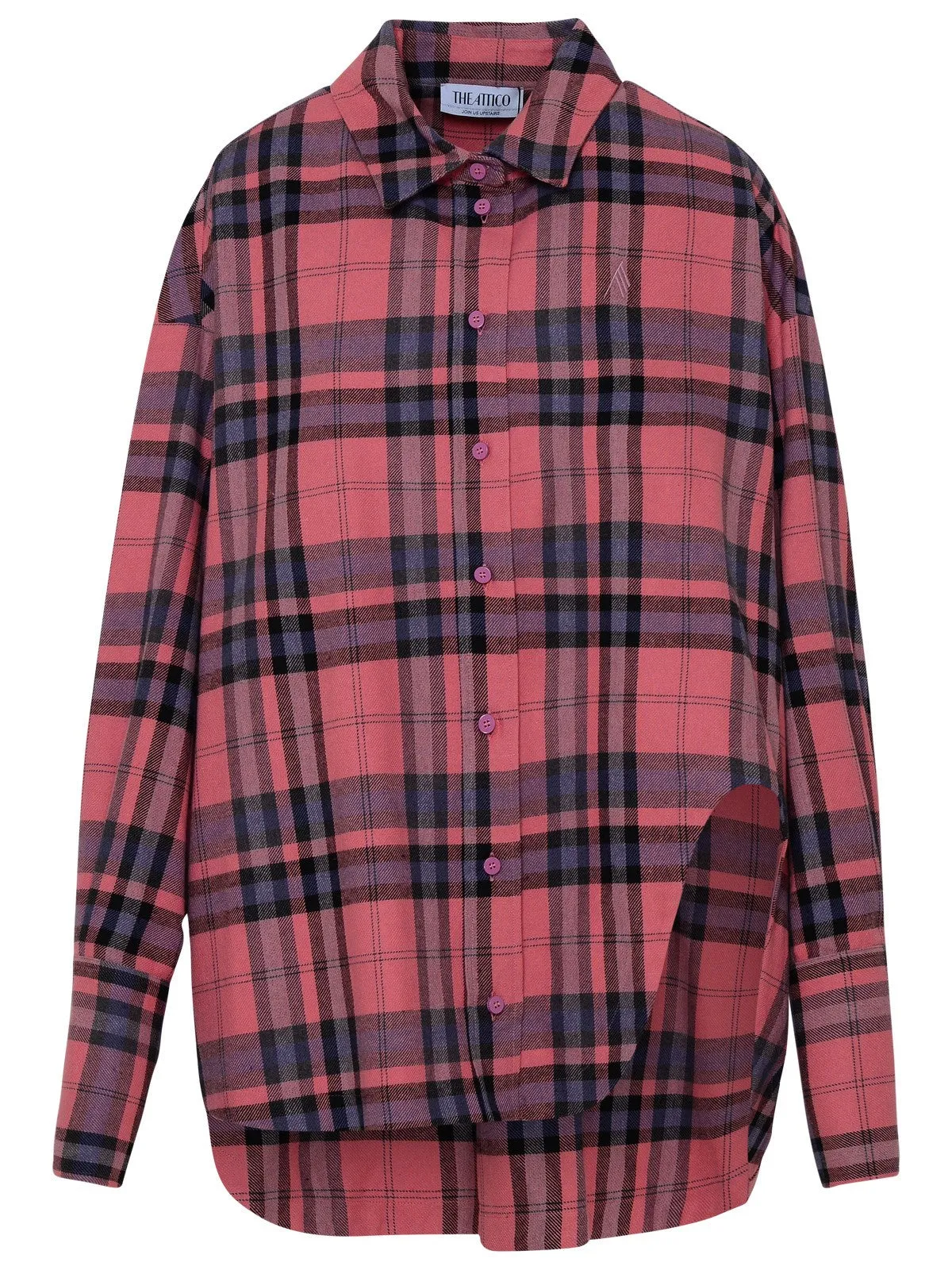 The Attico Asymmetric Checked Shirt