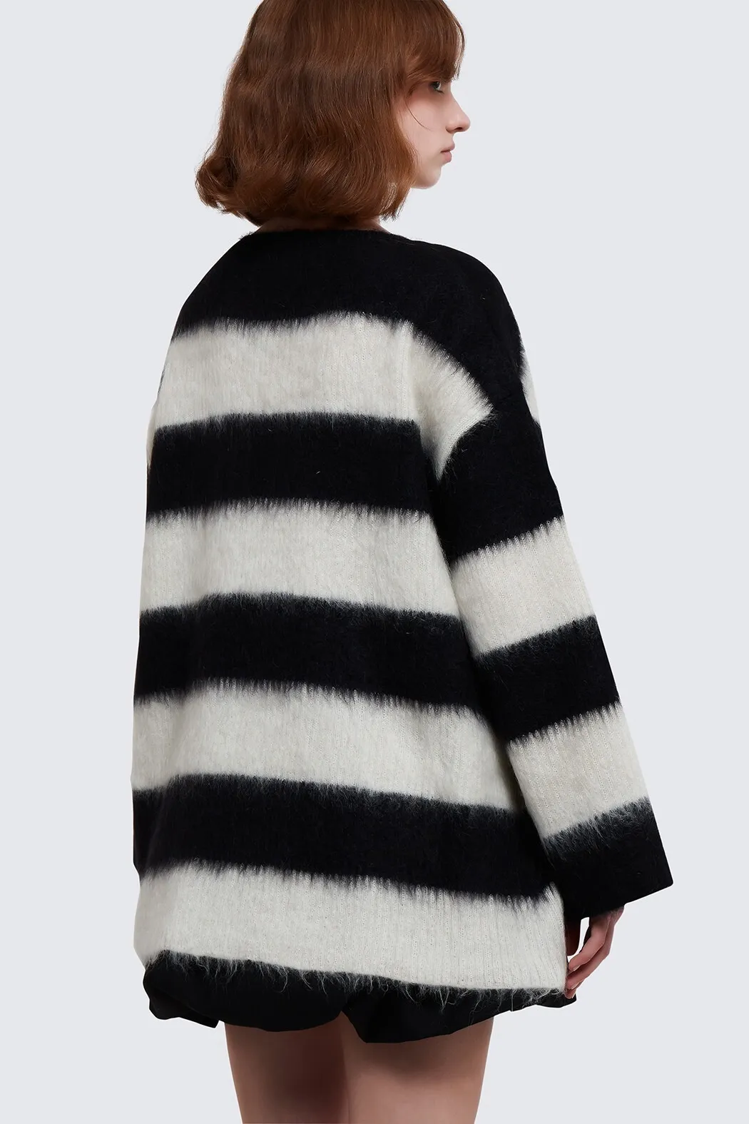 VALENTINO  |Crew Neck Stripes Casual Style Unisex Wool Blended Fabrics