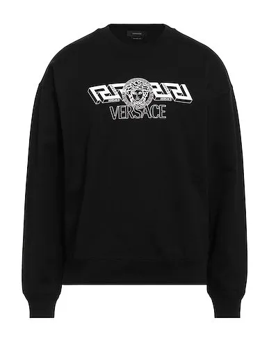 VERSACE  |Unisex Street Style U-Neck Long Sleeves Plain Cotton Logo