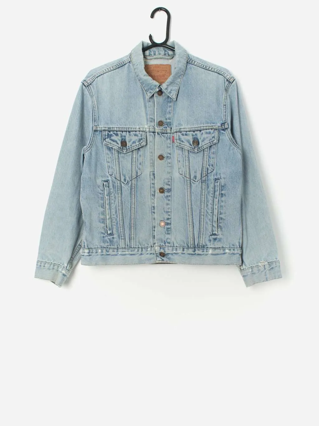 Vintage Levis distressed denim jacket, pale blue – Small