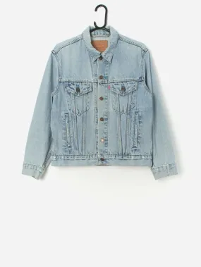 Vintage Levis distressed denim jacket, pale blue – Small