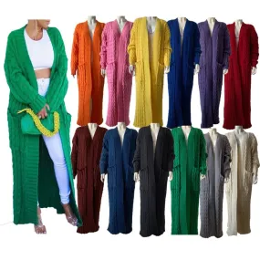 Women'S Fashion Solid Color Rib-Knit Placket Cardigan