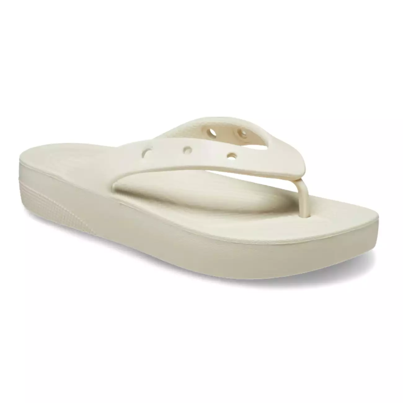 Women's Crocs Classic Platform Flip Flop Sandal Bone