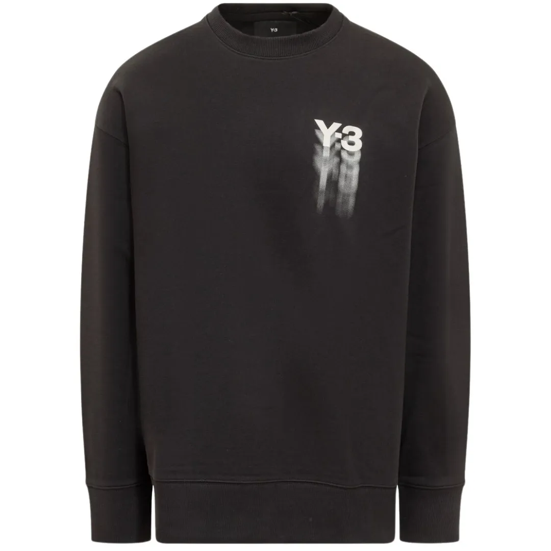 Y-3  |Crew Neck Sweat Long Sleeves Plain Logo Designers